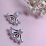 Hoa tai 12 viên trai kiểu cánh quạt