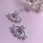 Hoa tai 12 viên trai kiểu cánh quạt