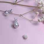 Hoa tai ngọc trai móc nơ HTMN