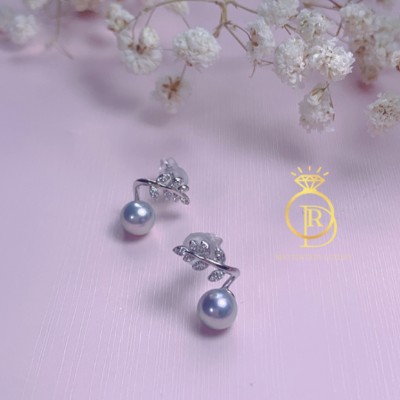 Hoa tai cánh hoa viên trai xám nhật Akoya HTAk