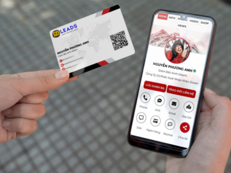 Thẻ danh thiếp thông minh (Card Visit điện tử) IZiLeads – Kết nối nhanh, tiện lợi