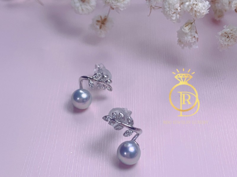 Hoa tai cánh hoa viên trai xám nhật Akoya HTAk